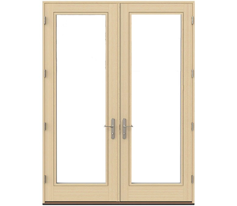 Brookfield Pella Lifestyle Series Wood Double Hinged Patio Doors